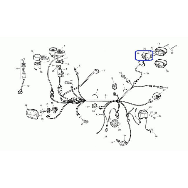 Support de feu arrière Rieju RR / Spike / Tango 50