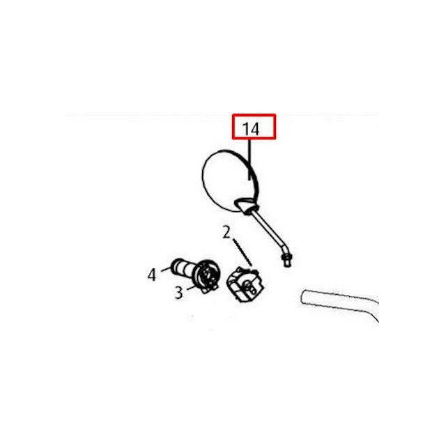 Retrovisores direito Rieju Century 125 euro 4 2018