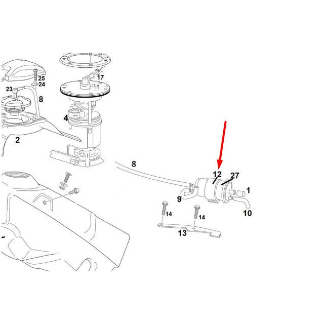 Suporte do canister MRT 50-125 / Marathon 125