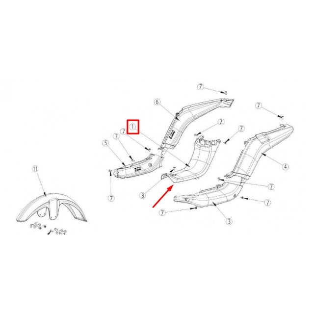 Tapa central Rieju Bye Bike 45 km/h 17-19 0/000.570.2035