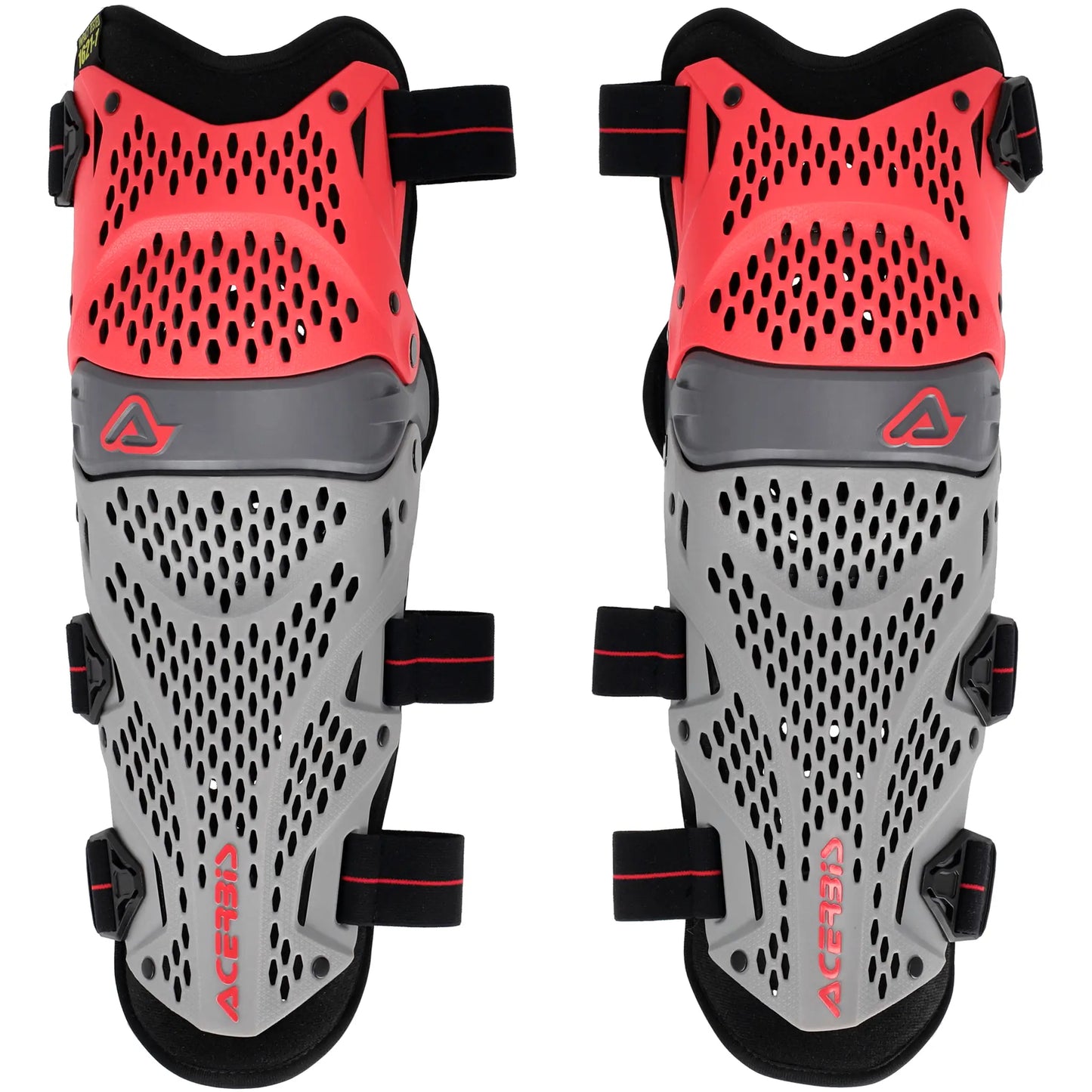 Rodilleras Acerbis Impact Pro - Rojo/Gris