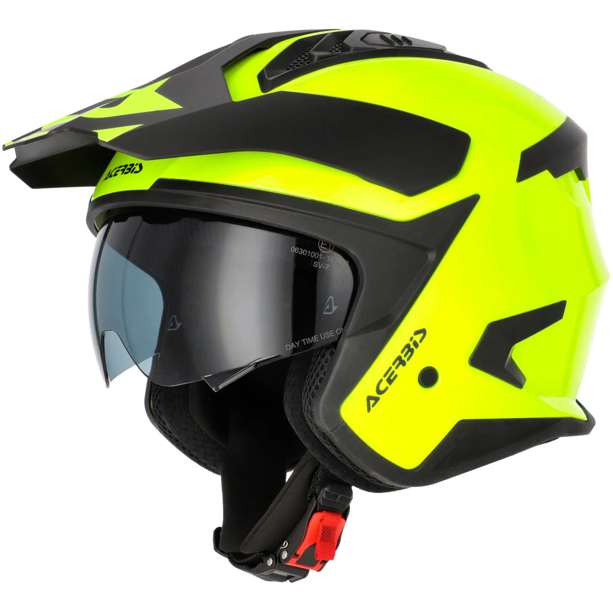Casco Acerbis Jet Aria Evo Solid - Amarillo Fluo Brillo