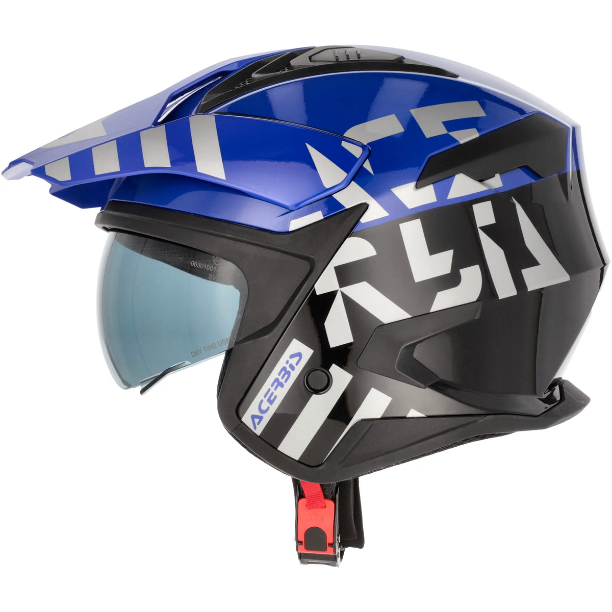 Casco Acerbis Jet Aria Evo Graphic - Negro/Azul