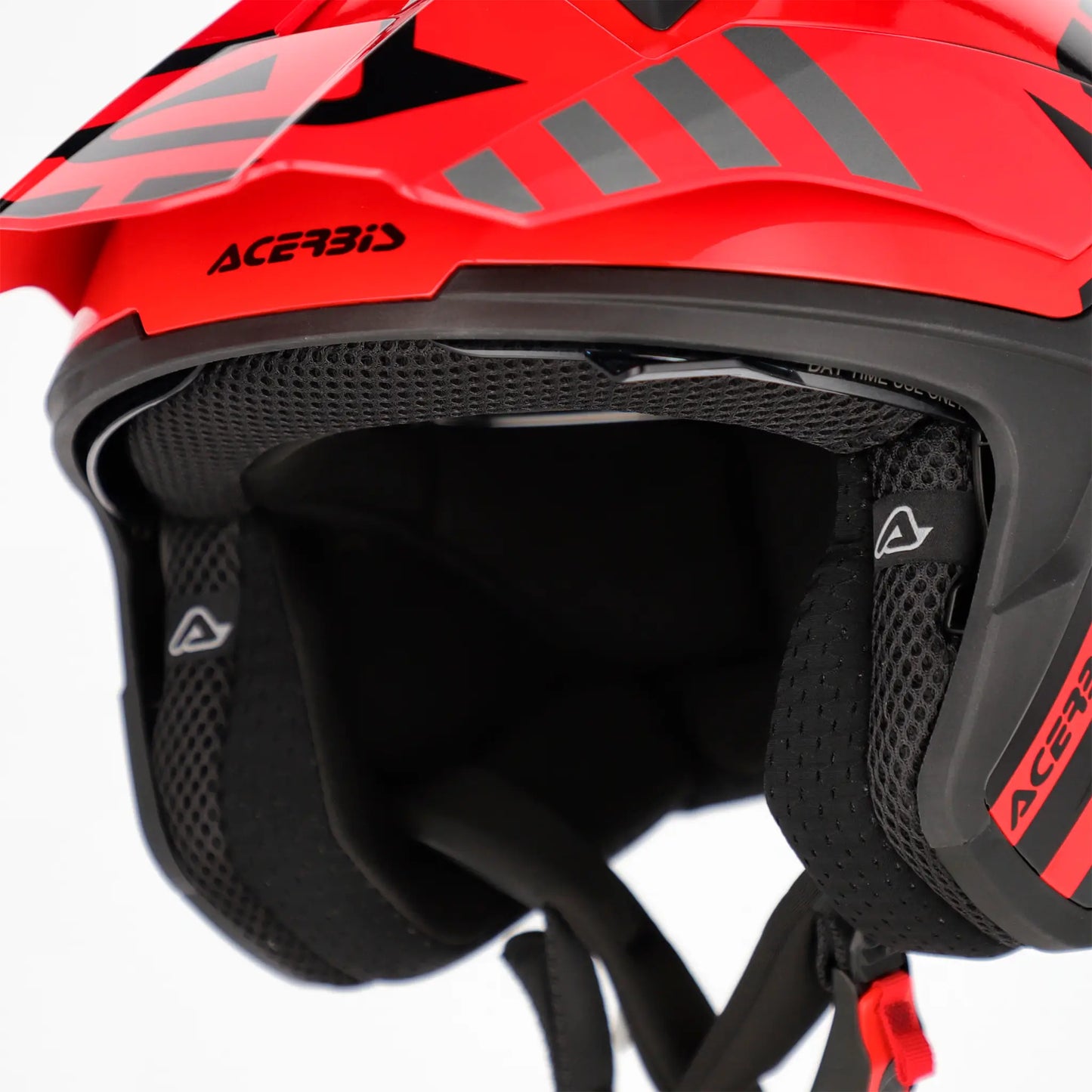 Casco Acerbis Jet Aria Evo Graphic - Negro/Rojo