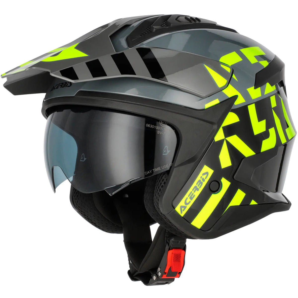 Casco Acerbis Jet Aria Evo Graphic - Negro/Amarillo