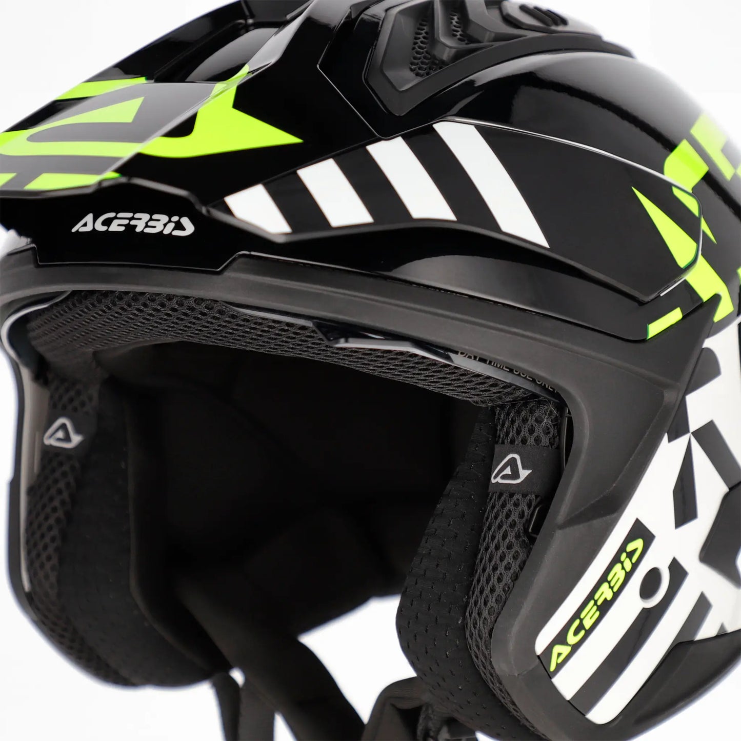 Casco Acerbis Jet Aria Evo Graphic - Negro/Blanco/Amarillo