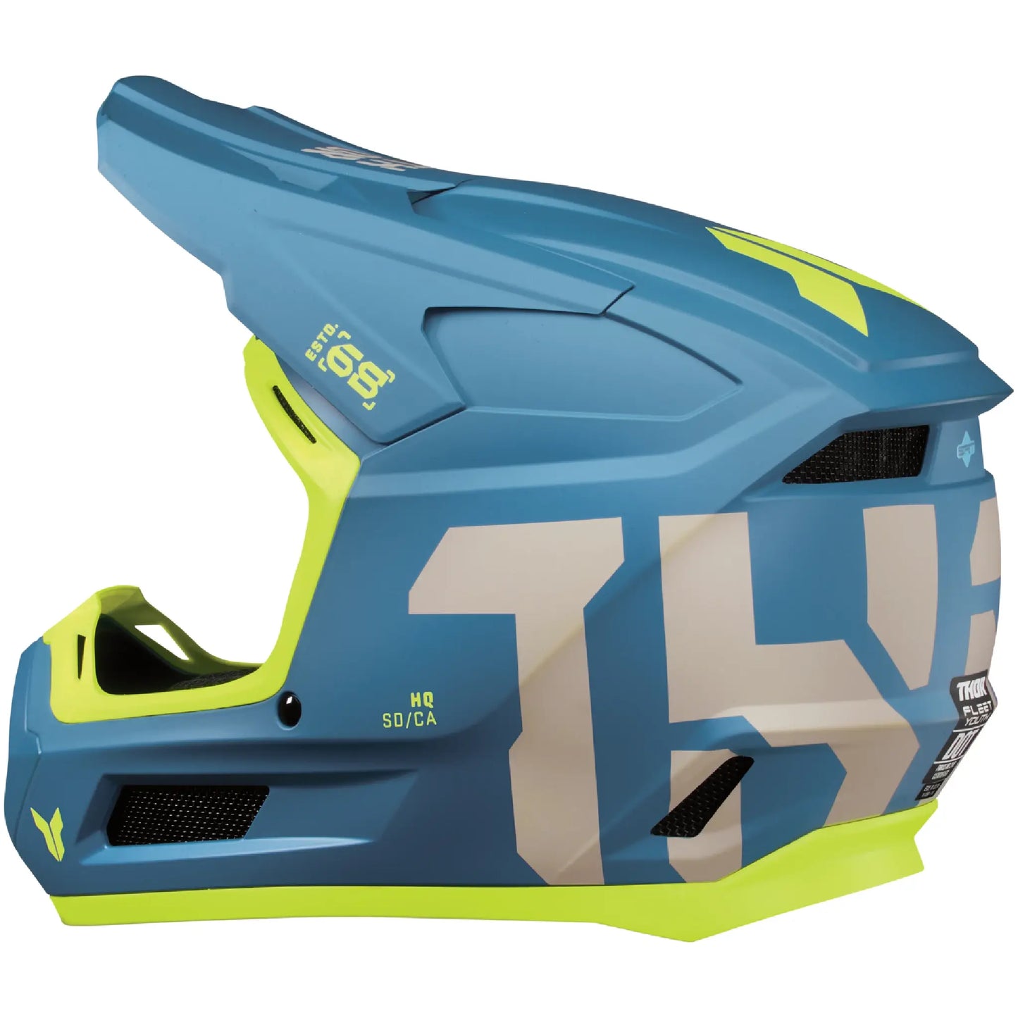 Casco Thor Fleet Youth Forge - Azul/Amarillo