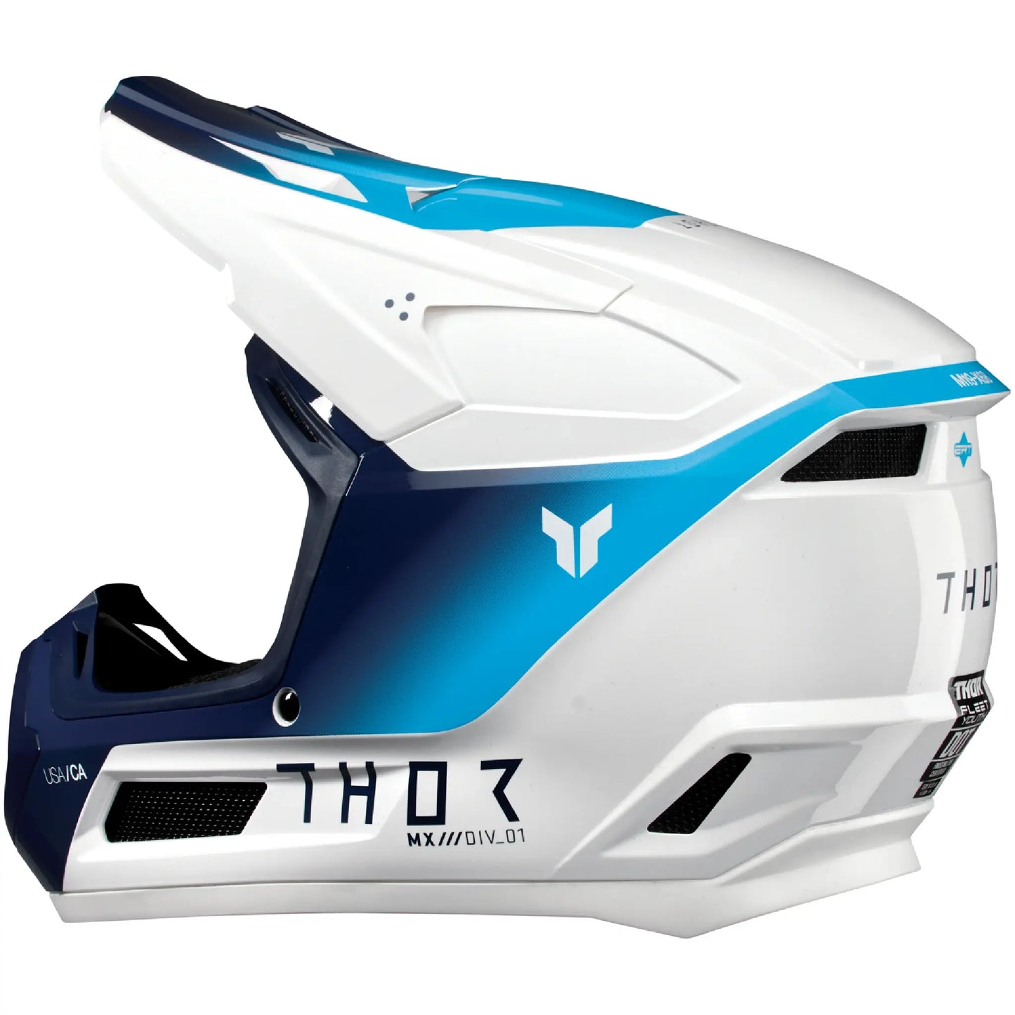 Casco Thor Fleet Youth Storm - Blanco/Azul