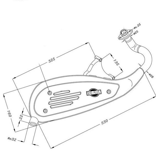 Escape Leovince Sito Plus Vespa 50 ET2 LX 50/S 2T (CE)