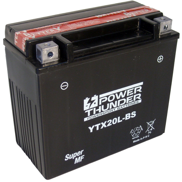Batería Power Thunder YTX20L-BS con ácido 0620391P