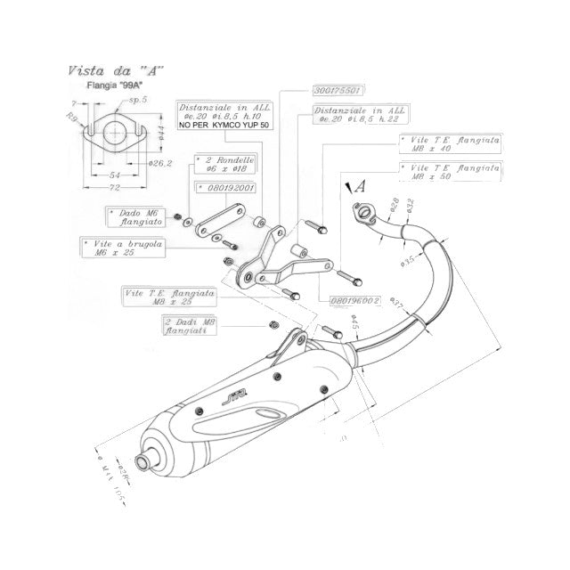 Échappement Sitoplus type origine Kymco Agility 50 RT 16 10-12 / Vitality 50 07-08