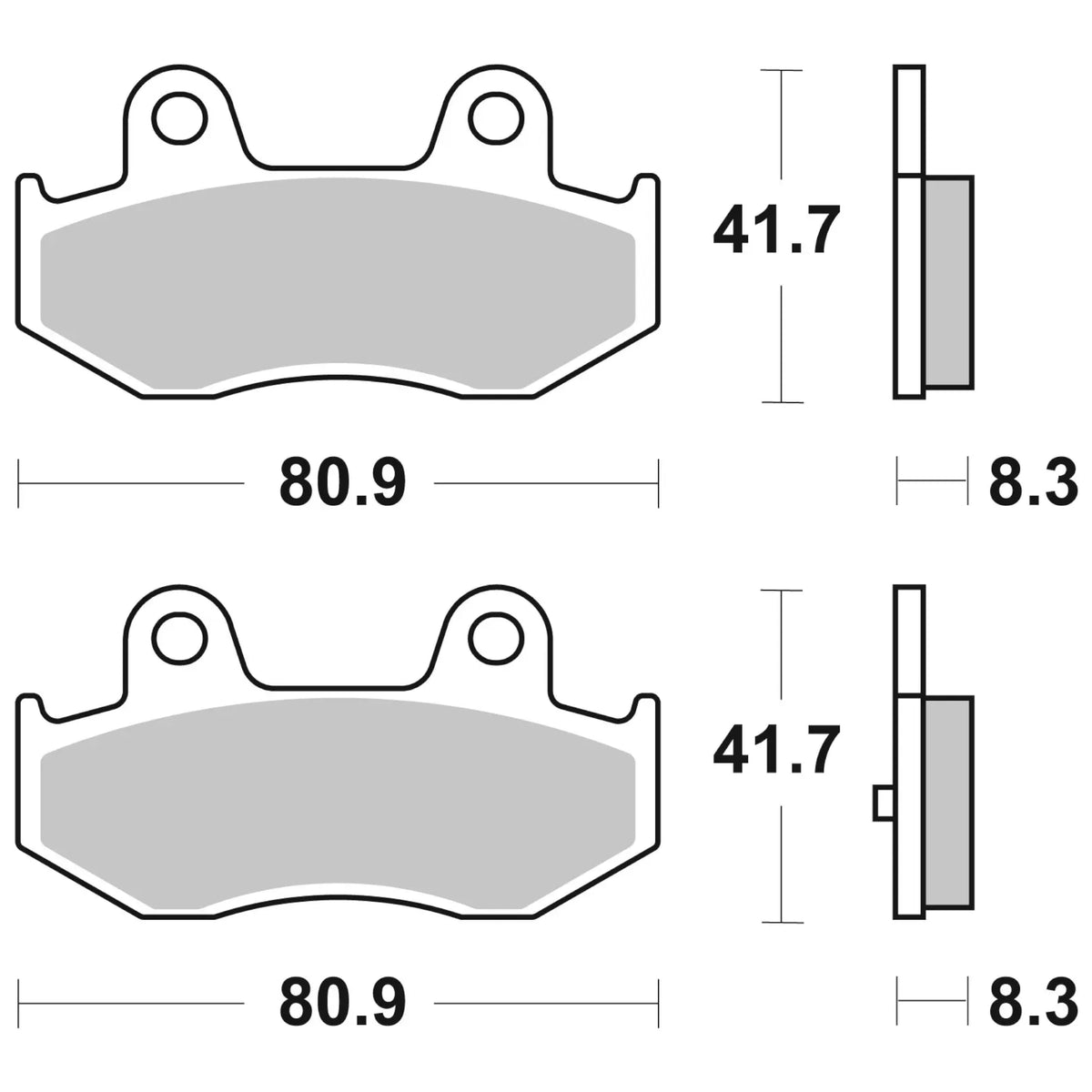 Plaquettes de frein avant Suzuki Burgman 250 01-06 / Burgman 400 01-05 Brembo - frittées