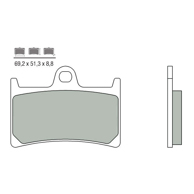 Front brake pads Yamaha T-Max 500 08-2012 / T-Max 530 2012 Brembo - sintered