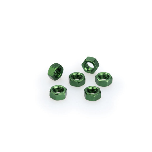 Blister 6 tuercas aluminio anodizado M5 Puig