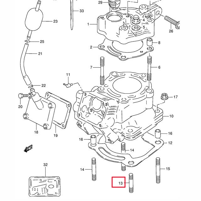 Espárrago M8x47mm Suzuki 09108-08142-000