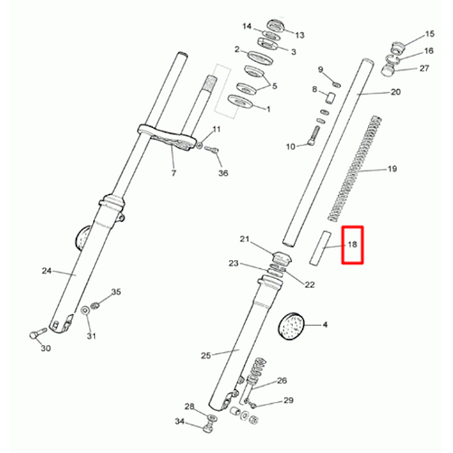 Separador muelle horquilla Rijeu RS1 50 0/000.480.0580