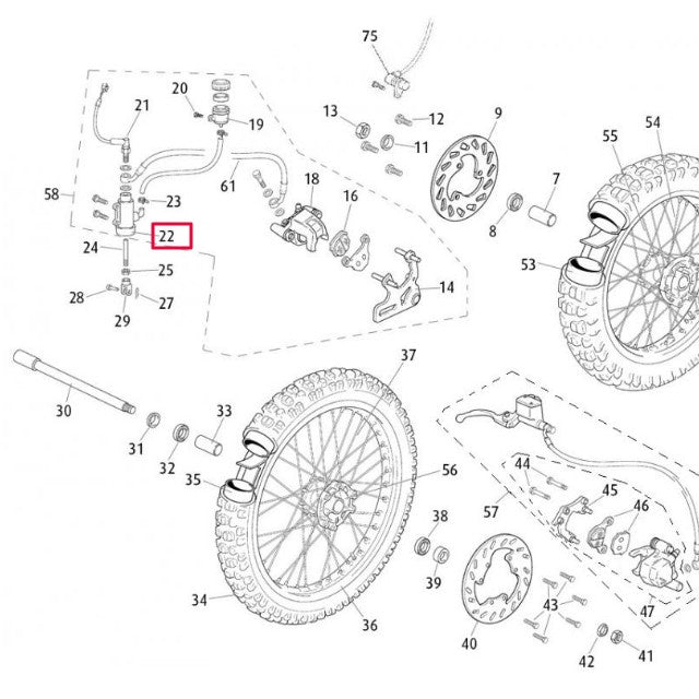 Rear brake pump Rieju MRT / Marathon 50-125