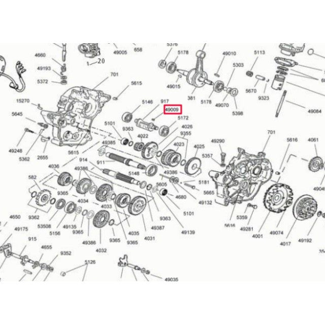Chaveta de eixo de balanceamento 4x4x8 Minarelli AM6 Rieju