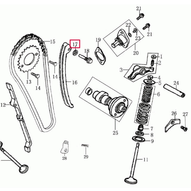 Arandela goma tensor de distribución Rieju Marathon / Tango 125 8,5x1,5x14mm 0/227.002.0017
