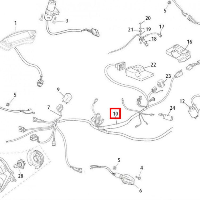 Faisceau électrique principal Rieju MRT 50 conversion E5 à E4