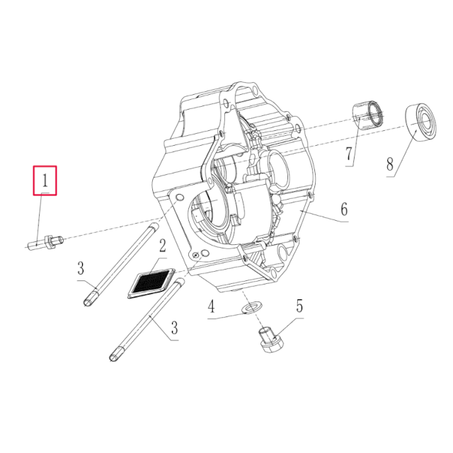 Tornillo eje fijación muelle retorno Pitbike motor 190 Zongshen 100100392
