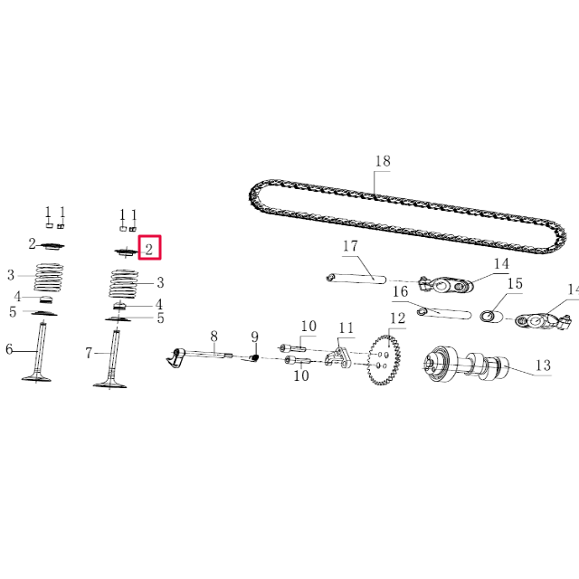 Copela muelle de válvula Pitbike motor 190 Zongshen 100200691