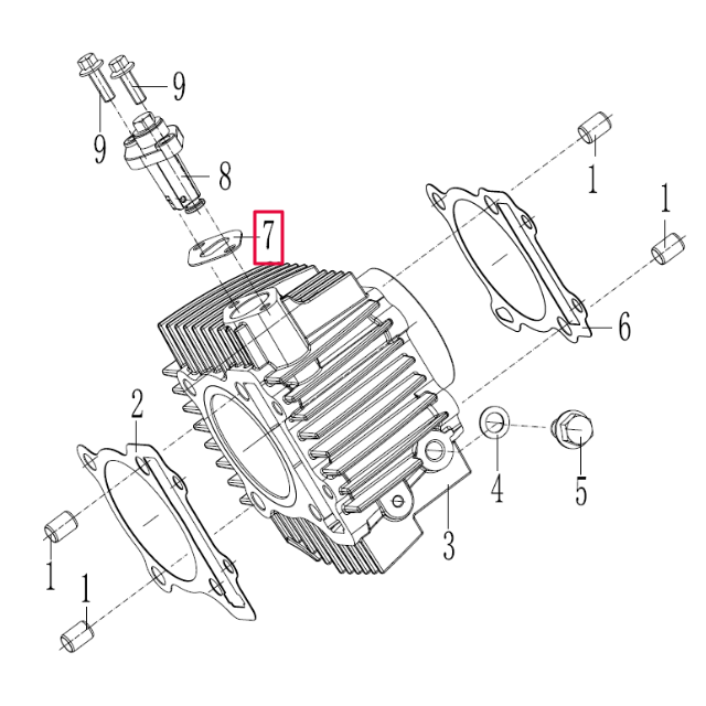 Junta tensor cadena distribución Pitbike motor 190 Zongshen 100208743