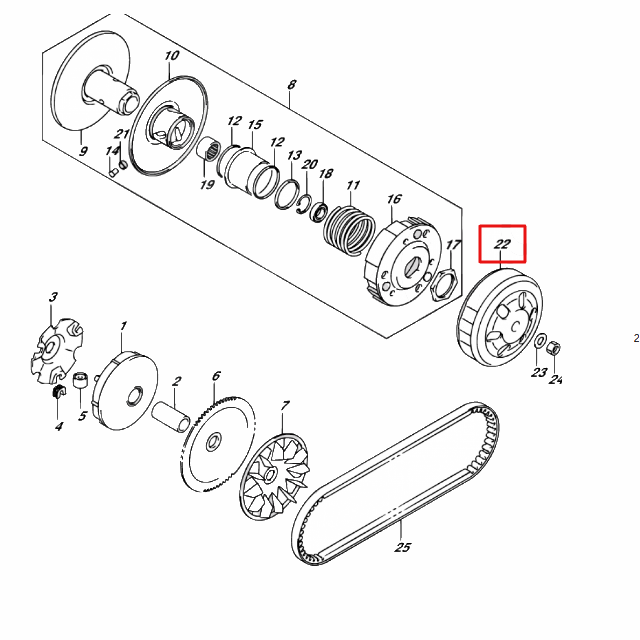 Campana de embrague Suzuki UK Address 110 RMS 100260350