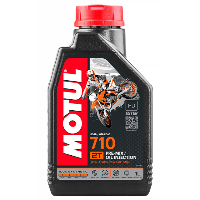 Huile de mélange 2T 1L Motul 710 synthétique