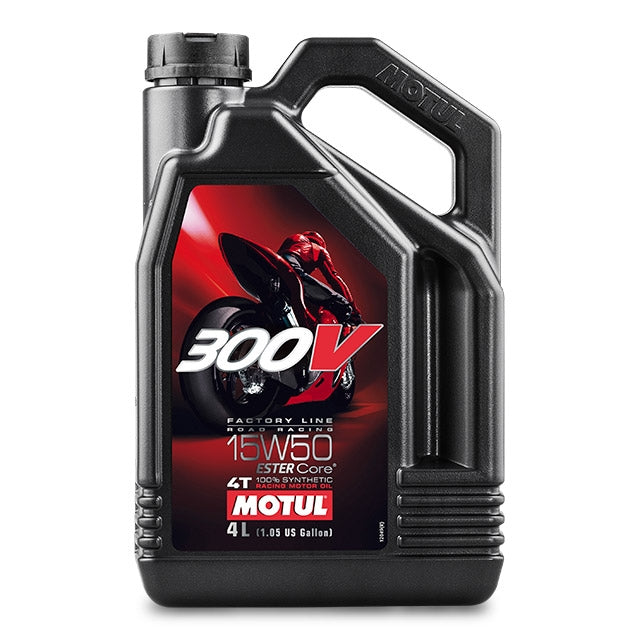Aceite motor 4T 15W50 4L Motul 300V Factory Line Road 104129