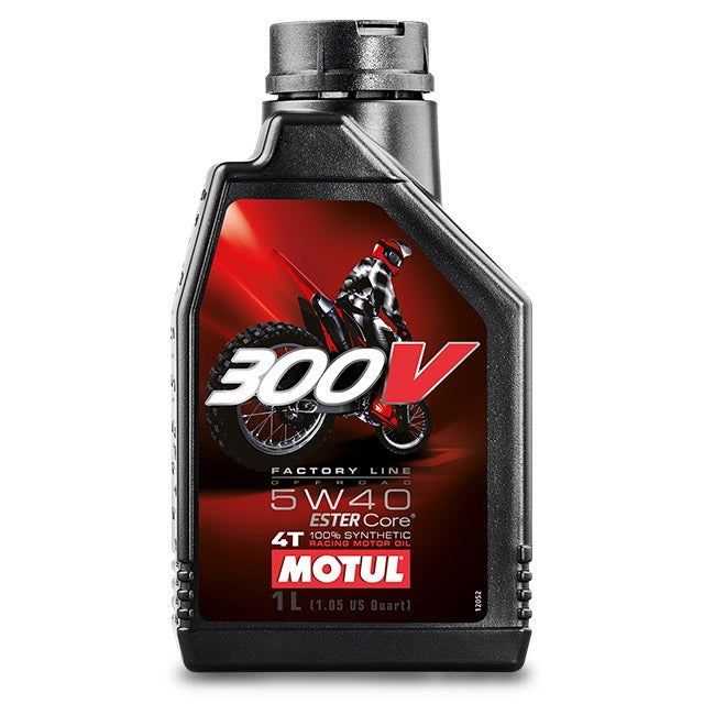 Aceite motor 4T 5W40 1L Motul 300V Factory Line Off Road 104134