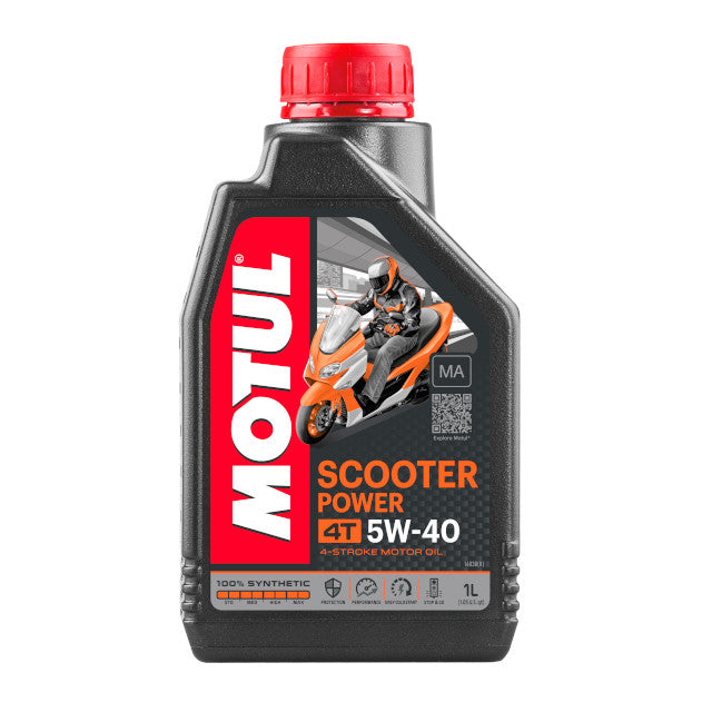 Óleo de motor 4T 5W40 1L Motul Scooter Power MA