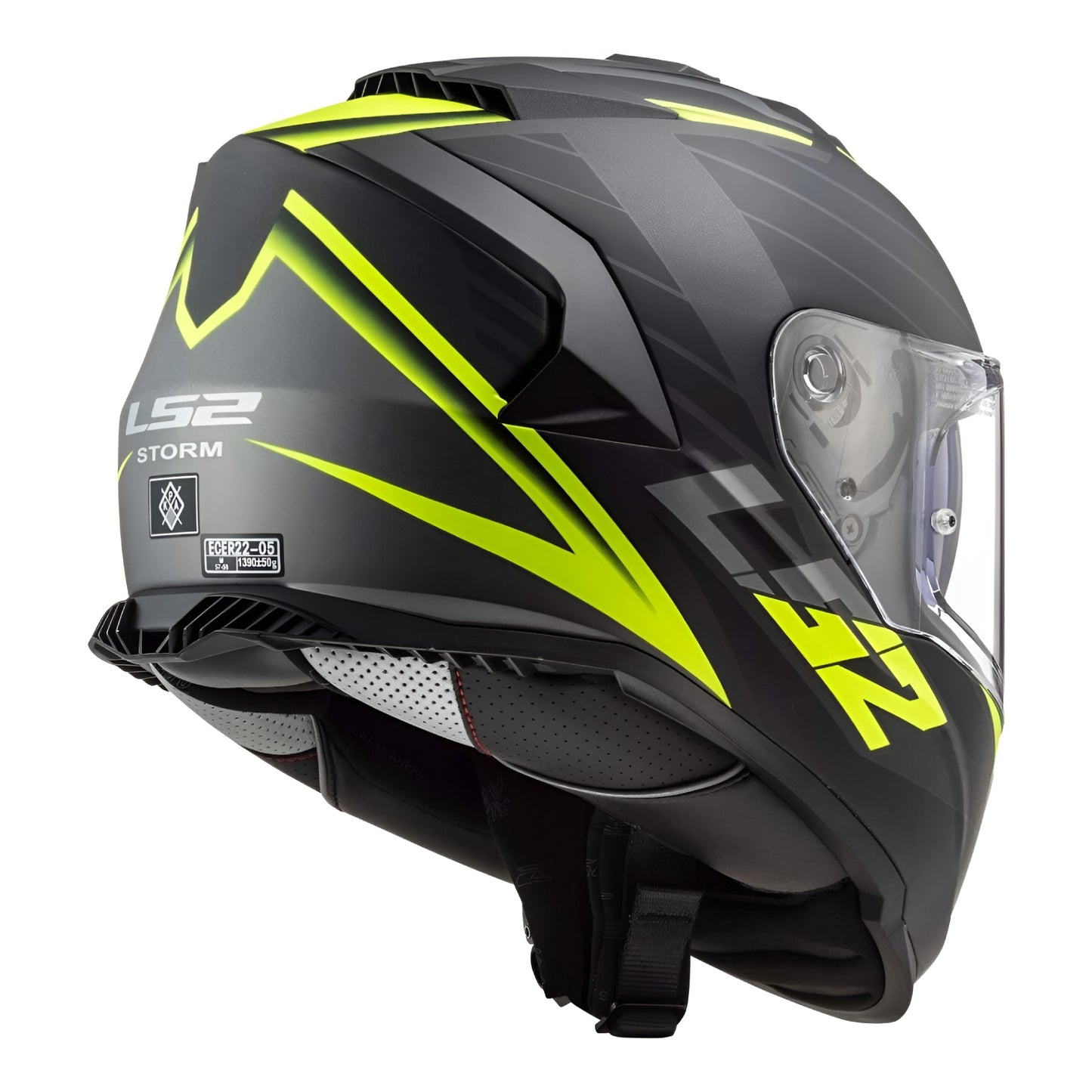 Casco Integral LS2 FF800 Storm Nerve negro mate-amarillo