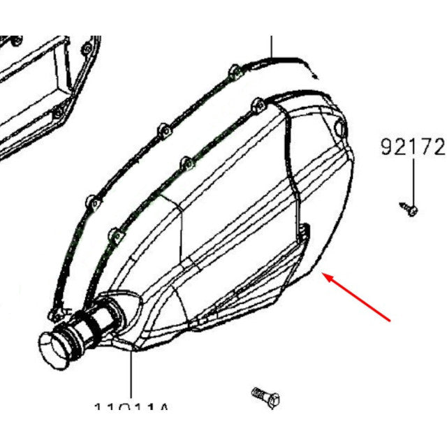Tapa caja filtro de aire Kawasaki J125 11011-Y010