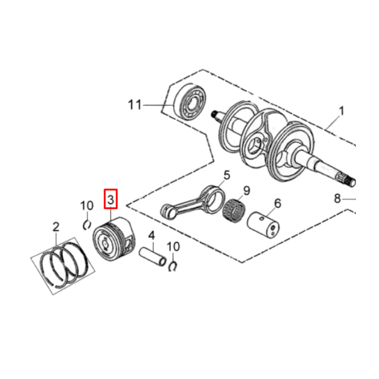 Pistón SYM Symphony SR 125 09-20 13101-ARA-000
