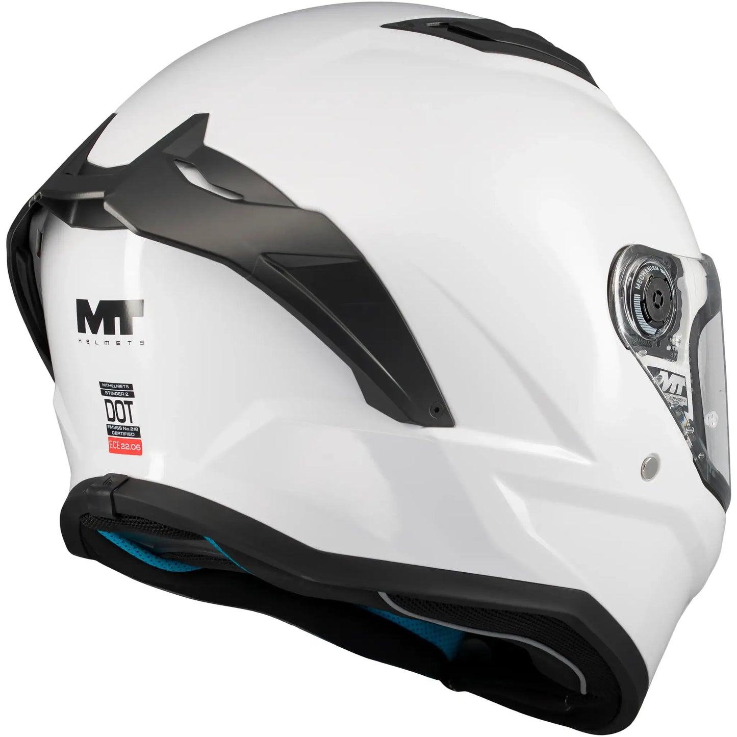 Casco MT Stinger 2 Pure A0 - Blanco Brillo