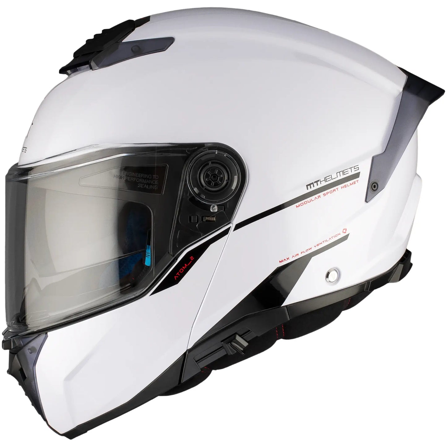 Casco MT Atom 2 SV Solid A0 - Blanco Brillo