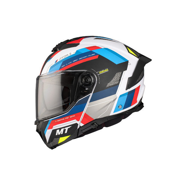 Casco modular MT Helmets Atom 2 SV Bast A0 negro/azul/blanco perla