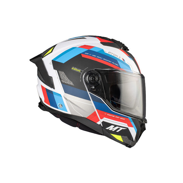 Casco modular MT Helmets Atom 2 SV Bast A0 negro/azul/blanco perla
