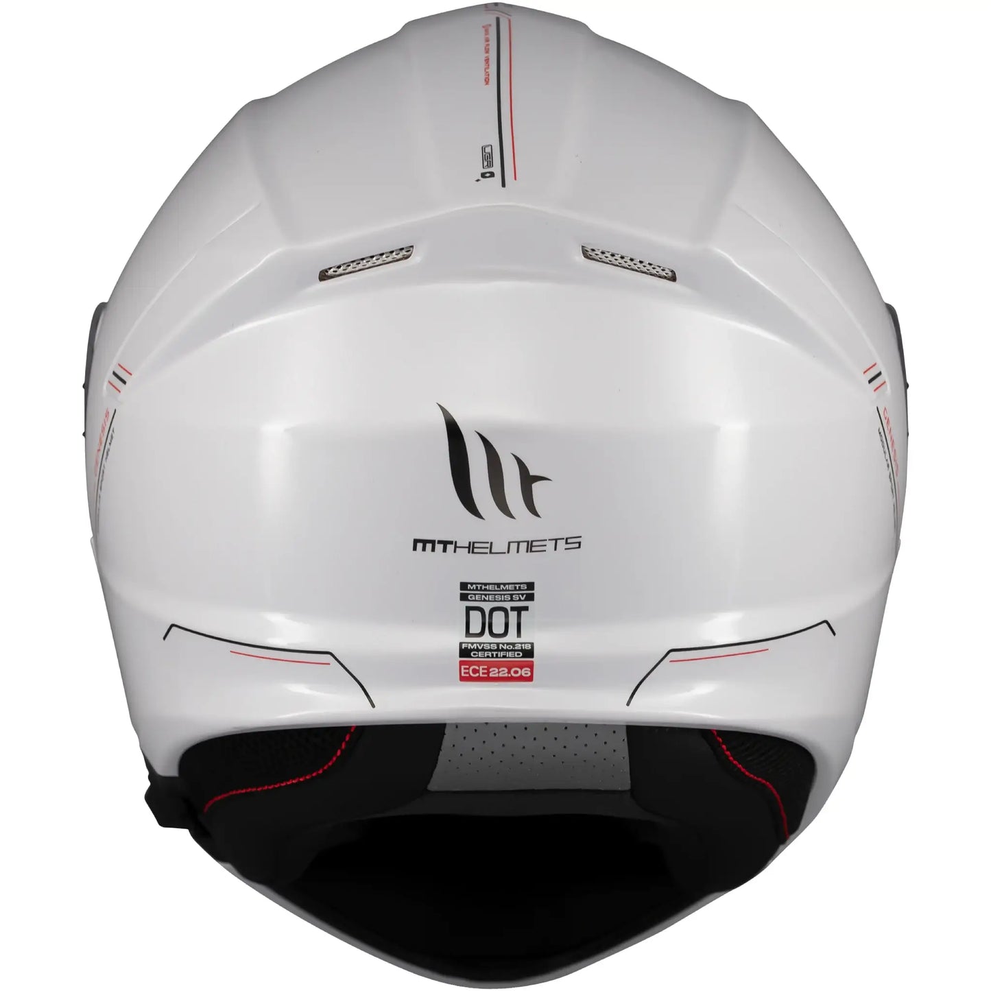 Casco MT Genesis SV Solid A0 - Blanco Brillo
