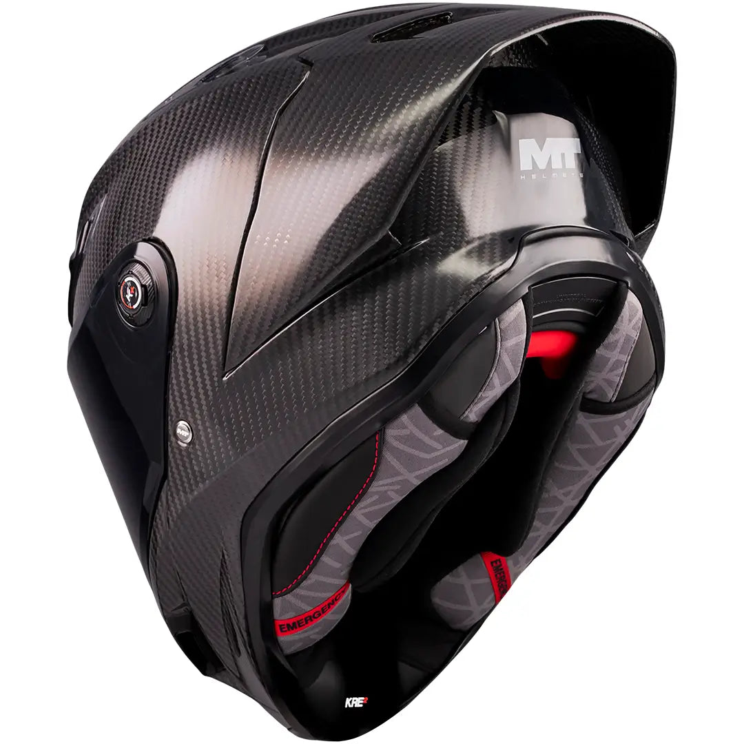 Casco MT KRE 2 PLUS FIM Racing#2 Pure A1 - Carbono Brillo