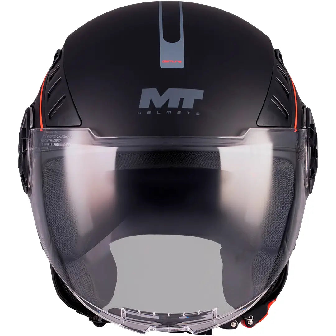 MT Aeris Demure B5 Helmet - Matte Black/Red
