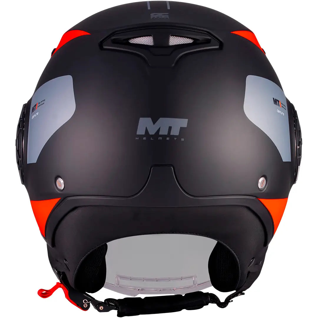 MT Aeris Demure B5 Helmet - Matte Black/Red