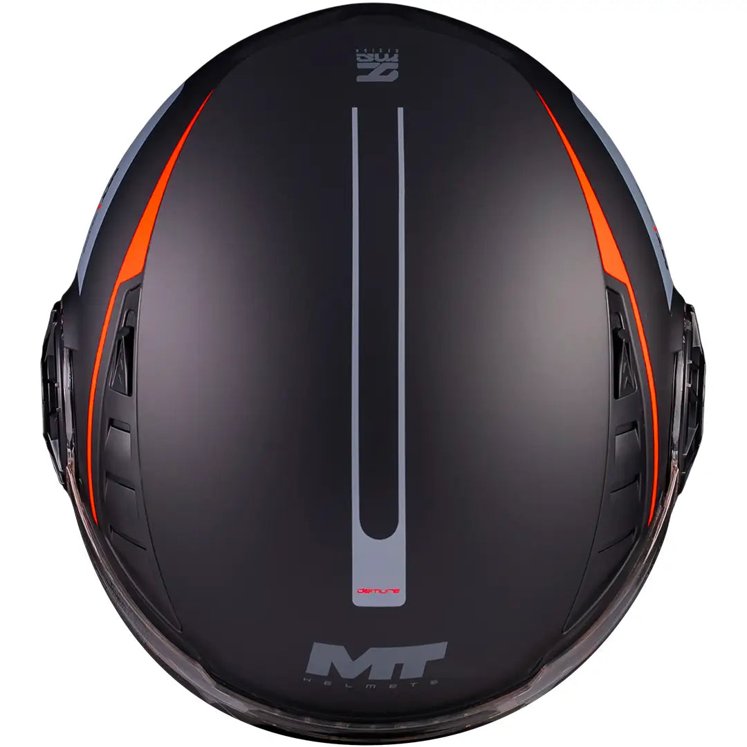 MT Aeris Demure B5 Helmet - Matte Black/Red