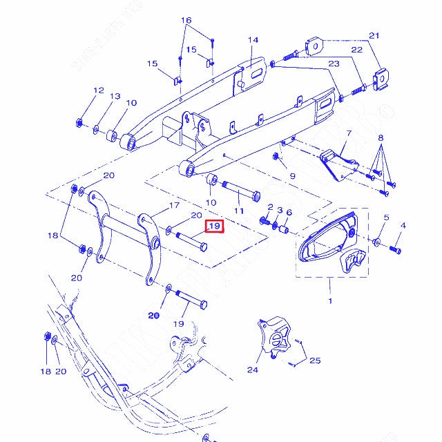 Perno base motor Minarelli AM6 Yamaha 13C-F1481-00