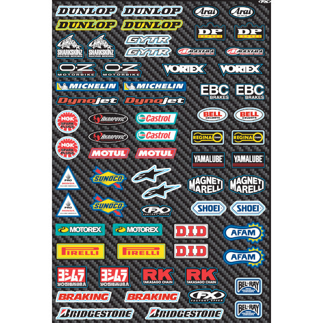 Kit de autocolantes multi Patrocinadores FX