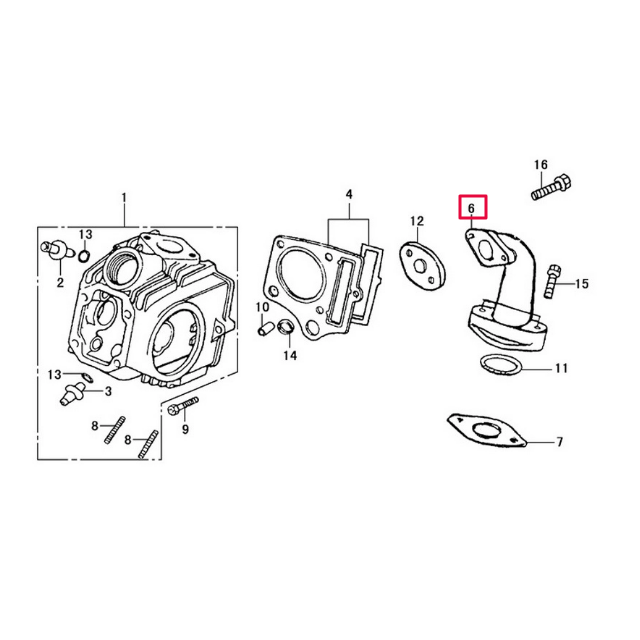Tobera de admisión Pitbike Motor Semi-auto 88/125 Zongshen