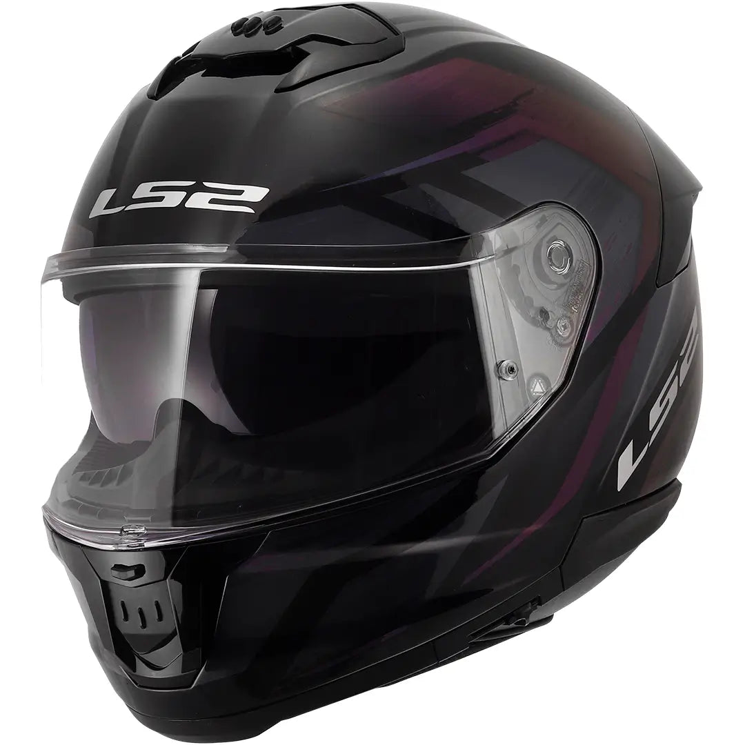 LS2 FF808 Stream II Fury Helmet - Black/Chameleon Gloss