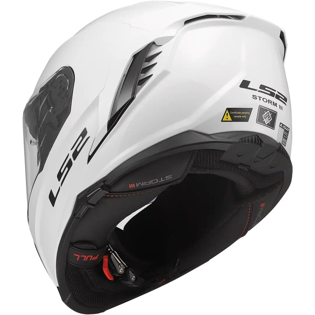 Casco LS2 FF818 Storm III Solid - Blanco Brillo
