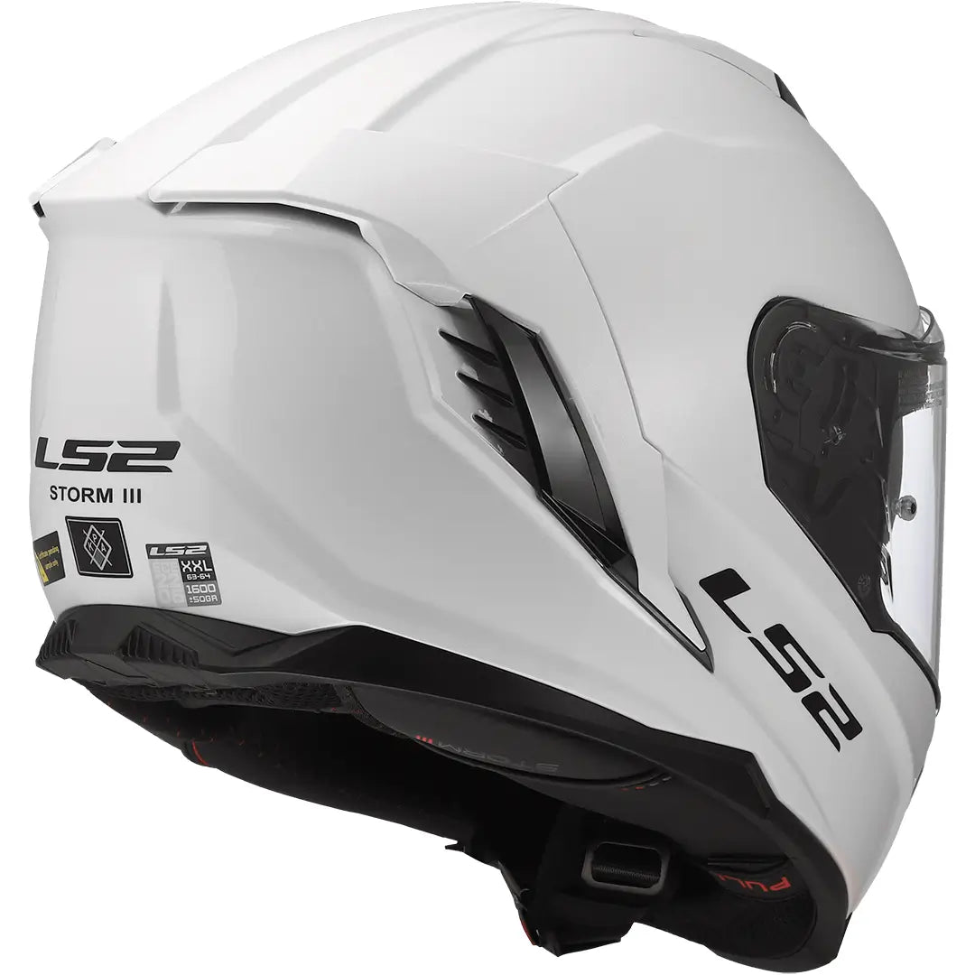 Casco LS2 FF818 Storm III Solid - Blanco Brillo